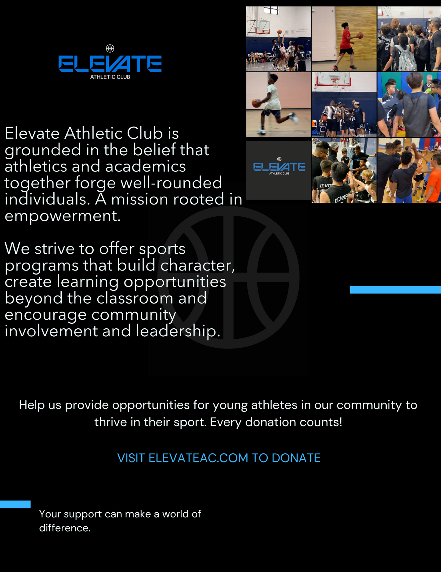 Donate To Provide Life Learnings Through Basketball and Other Youth Sports